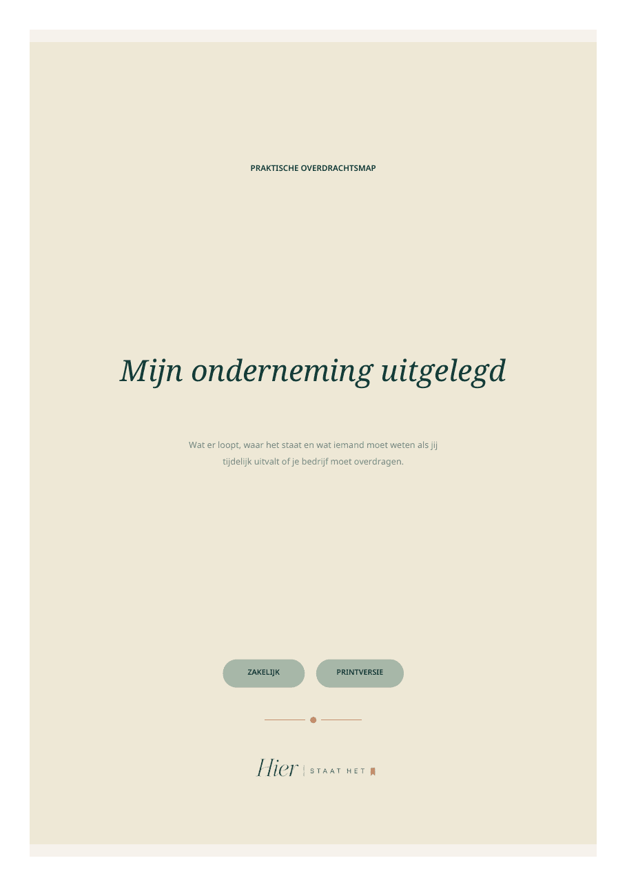 Voorblad van Mijn onderneming uitgelegd