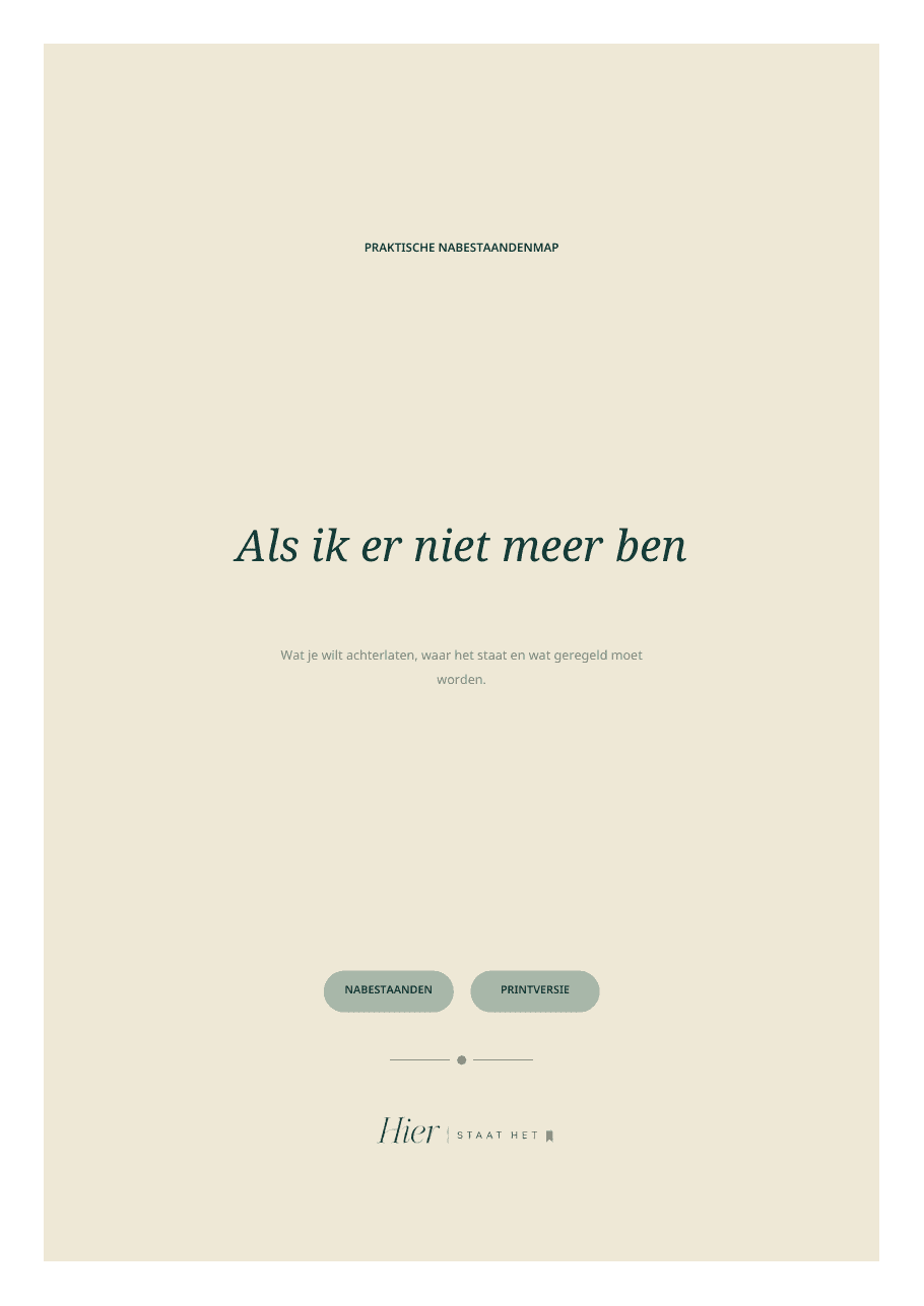 Voorblad van Als ik er niet meer ben