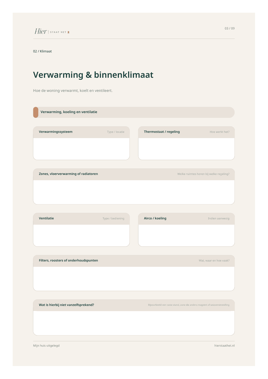 Voorbeeldpagina Verwarming en binnenklimaat uit Mijn huis uitgelegd
